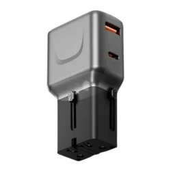Energea Travelgo 1-Port Usb-C & Usb-A 35W Pd Travel Adapter - Gunmetal Black
